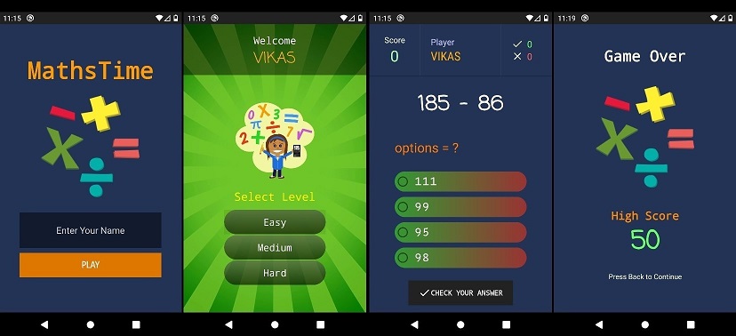 Maths Time Android Game